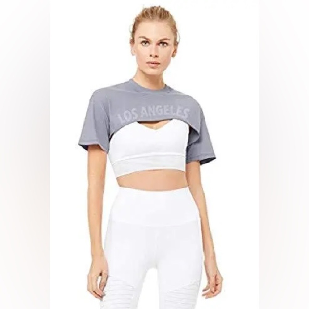 NWT Size small Alo Yoga “LOS ANGELES” crop top